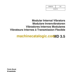 Wacker Neuson MD3.5 Modular Internal Vibrators Parts Manual