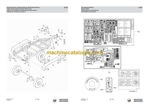 Wacker Neuson G100 Generator Parts Manual - Image 3