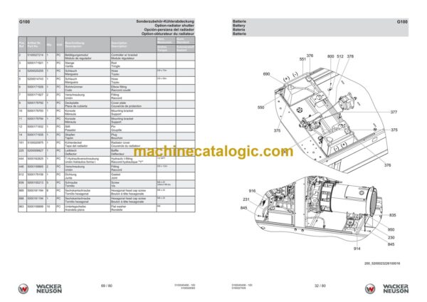 Wacker Neuson G100 Generator Parts Manual - Image 4