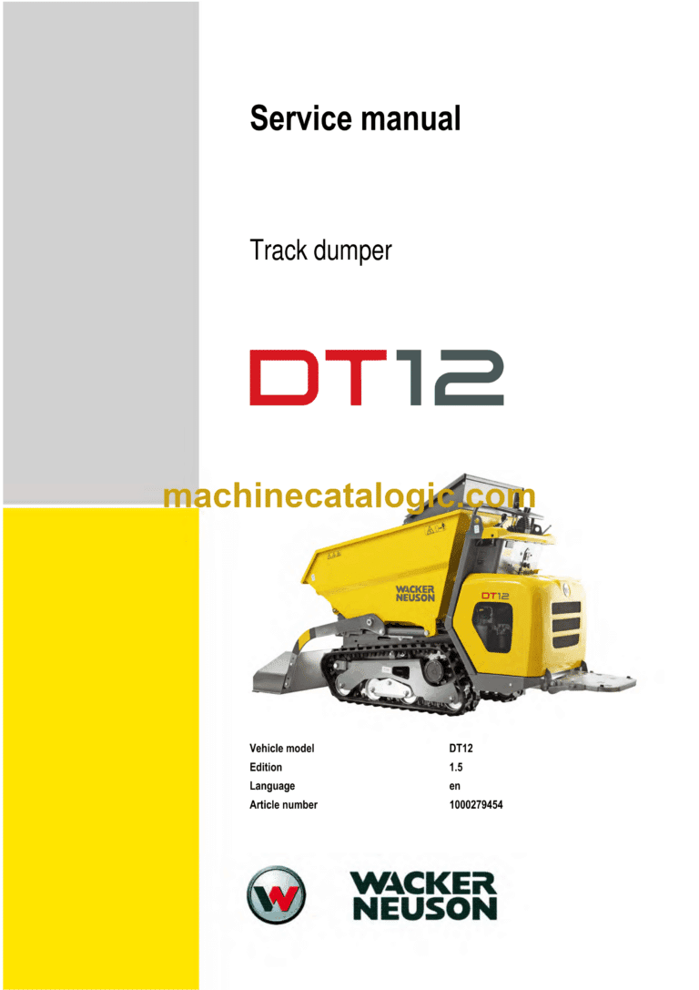 Wacker Neuson DT12 Track Dumper Service Manual