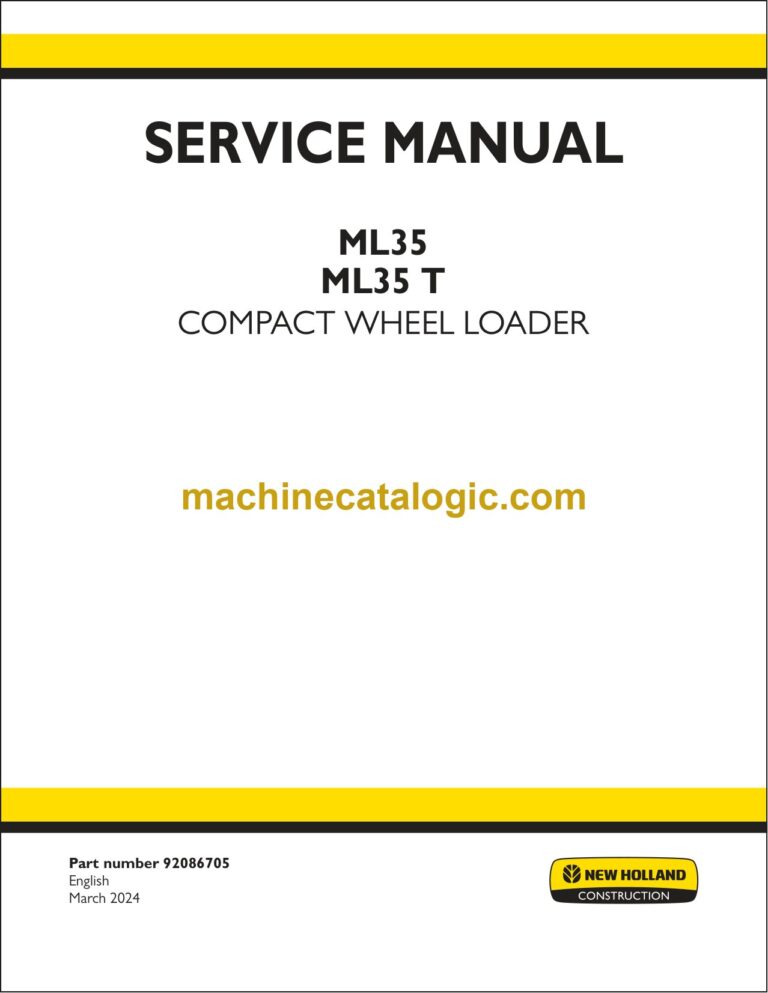 New Holland ML35, ML35T Compact Wheel Loader Service Manual
