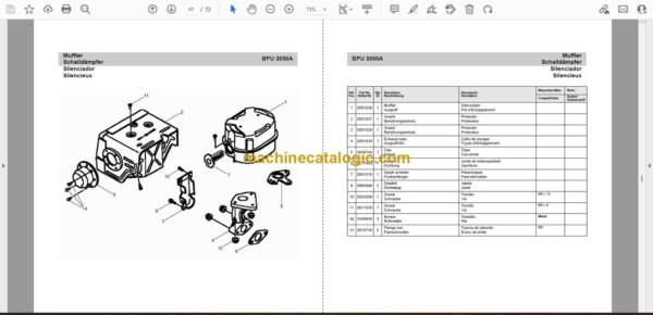 Wacker Neuson BPU 3050A Reversible Plates Parts Manual - Image 2