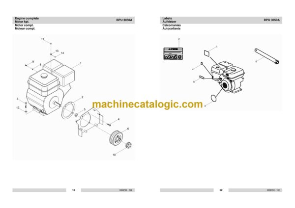 Wacker Neuson BPU 3050A Reversible Plates Parts Manual - Image 3