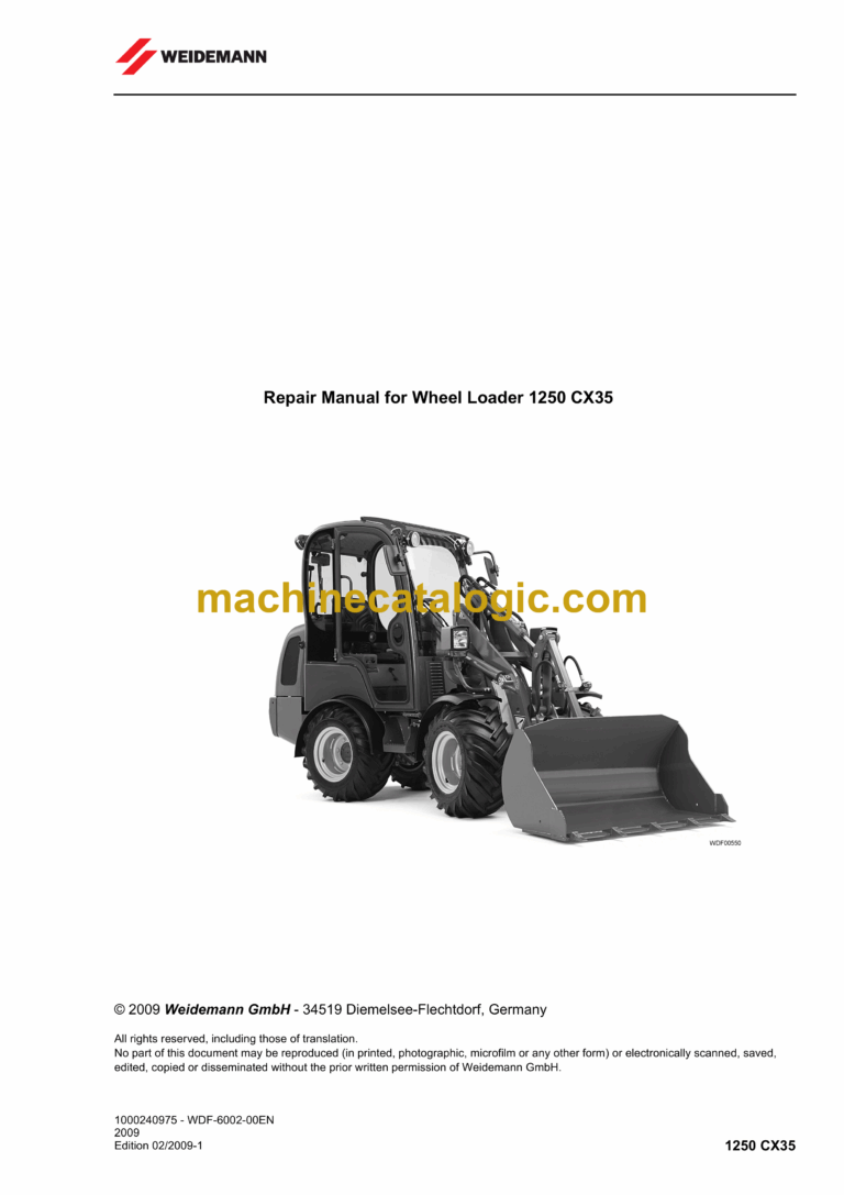 Wacker Neuson 1250 CX35 Wheel Loader Repair Manual