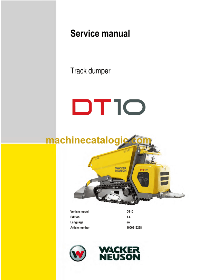 Wacker Neuson DT10 Track Dumper Service Manual
