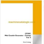 Case CX26C Tier 4 Mini Crawler Excavator Canopy Parts Catalog
