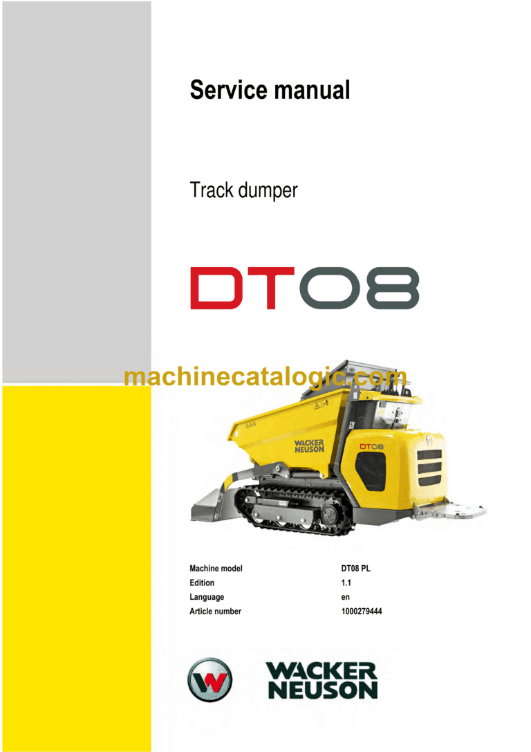 Wacker Neuson DT08 Track Dumper Service Manual
