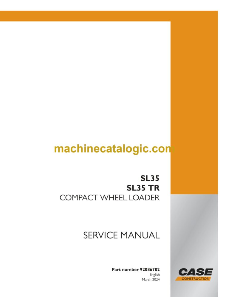 Case SL35, SL35TR Compact Wheel Loader Service Manual