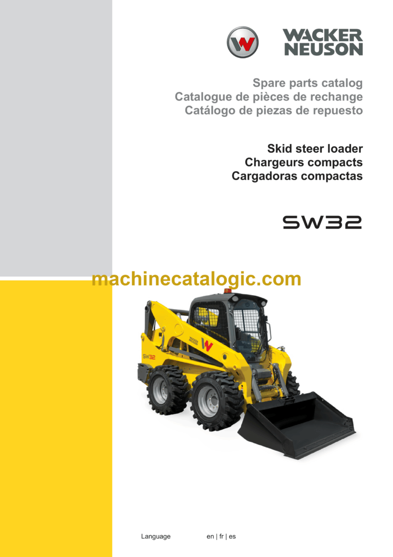 Wacker Neuson SW32 Skid Steer Loader Parts Manual