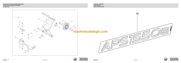 Wacker Neuson APS1550we Vibratory Plate Parts Manual - Image 3