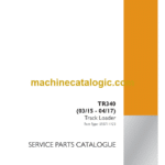 Case TR340 Track Loader Service Parts Catalogue