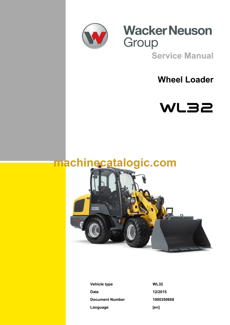 Wacker Neuson WL32 Loader Service Manual