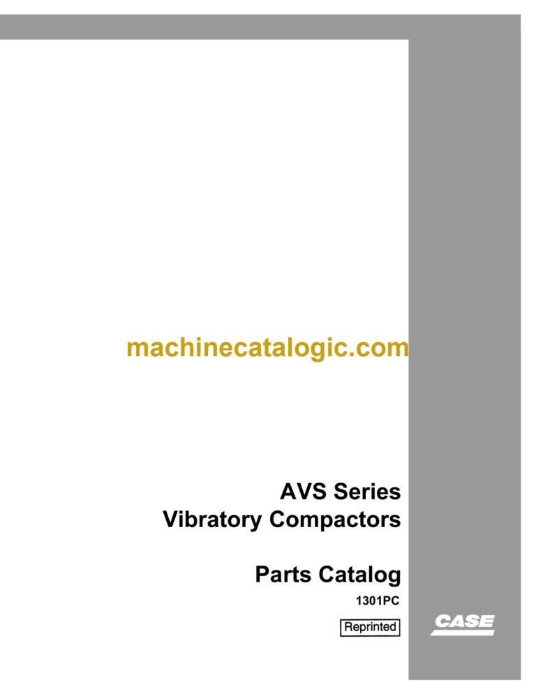Case AVS Series Vibratory Compactors Parts Catalog