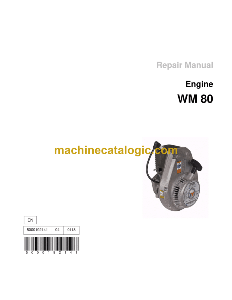 Wacker Neuson WM80 Engine Repair Manual