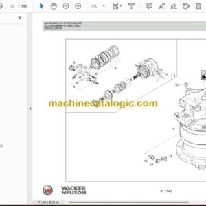 Wacker Neuson 28Z3 Crawler Excavator Parts Manual
