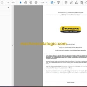 New Holland C314 Mini Track Loader Service Manual (92257931)