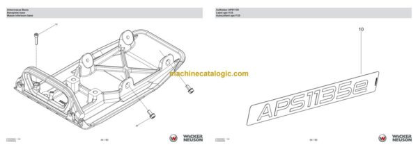Wacker Neuson APS1135we Vibratory Plate Parts Manual - Image 4