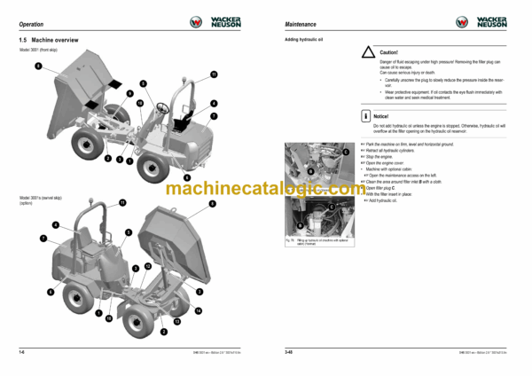 Wacker Neuson 3001 Dumper Service Manual - Image 4