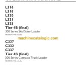 New Holland L316, L318, L320, L321, L328 Tier 4B Final 300 Series Skid Steer Loader and C327, C332, C337 Tier 4B Final 300 Series Compact Track Loader Operators Manual