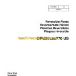Wacker Neuson DPU90Lec770 US Reversible Plates Parts Manual
