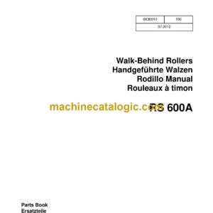 Wacker Neuson RS600A Walk-Behind Rollers Parts Manual