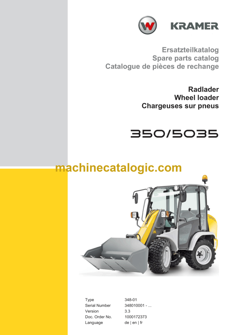 Wacker Neuson 350, 5035 Wheel Loader Parts Manual