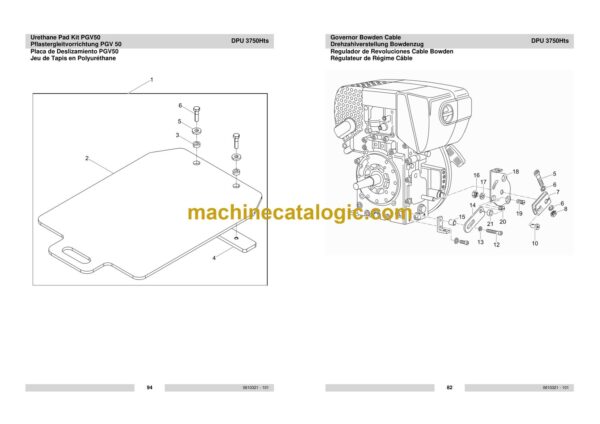 Wacker Neuson DPU 3750Hts Reversible Plates Parts Manual - Image 3