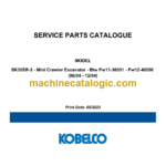 Kobelco SK30SR-3 Mini Crawler Excavator Service Parts Catalogue