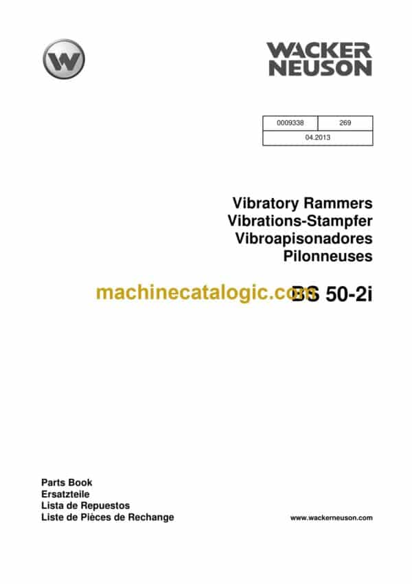 Wacker Neuson BS50-2i Vibratory Rammers Parts Manual