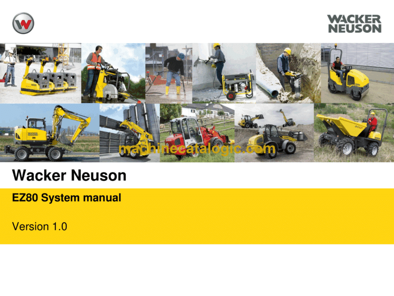 Wacker Neuson EZ80 Track Excavator System Manual