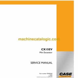 Case CX15EV Mini Excavator Service Manual