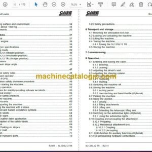 Case SL12, SL12TR Small Articulated Loader Operators Manual