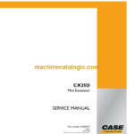 Case CX25D Mini Excavator Service Manual