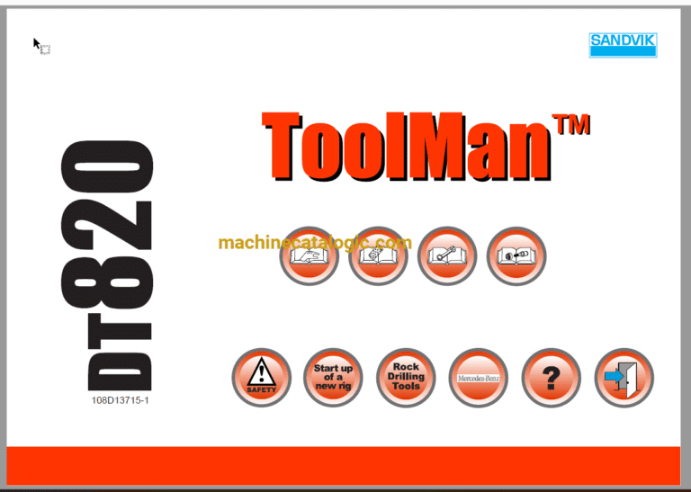 Sandvik DT820 Drilling Rig Full Documents (Service, Operator, Maintenance Manual and Parts Catalog) [108D13715]