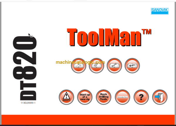 Sandvik DT820 Drilling Rig Full Documents (Service, Operator, Maintenance Manual and Parts Catalog) [113D28889]
