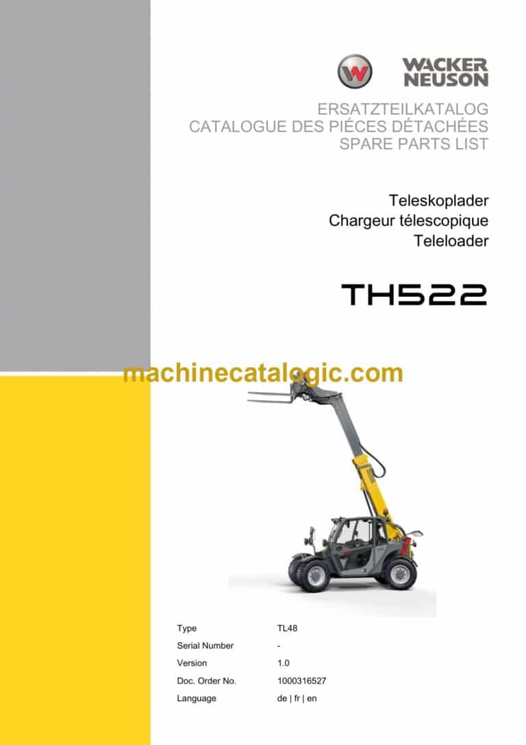 Wacker Neuson TH522 Telescope Loader Parts Manual