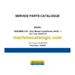 New Holland Discbine 210 Disc Mower Conditioner Service Parts Catalogue