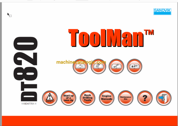 Sandvik DT820 Drilling Rig Full Documents (Service, Operator, Maintenance Manual and Parts Catalog) [118D47701]