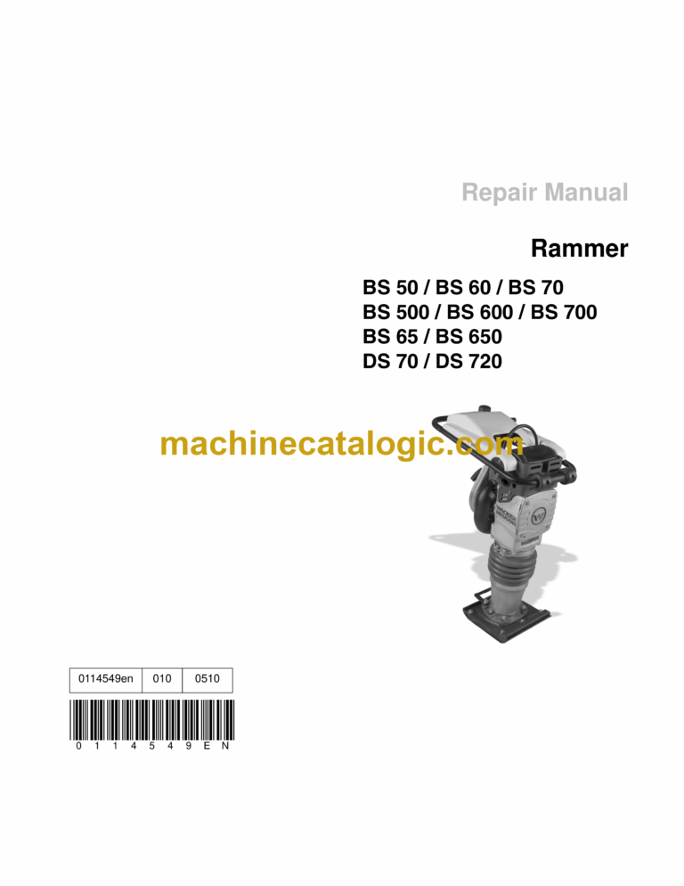 Wacker Neuson BS50, BS60, BS70, BS500, BS600, BS700, BS65, BS650, DS70, DS720 Rammer Repair Manual