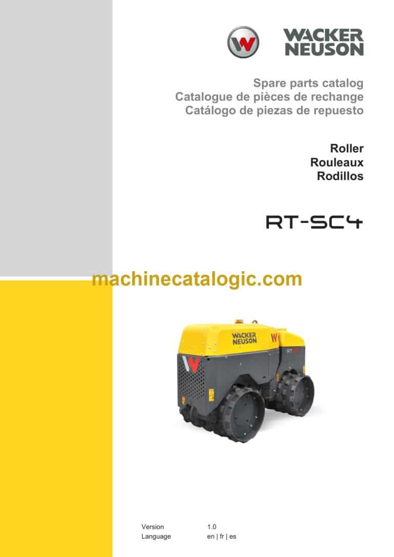 Wacker Neuson RT-SC4 Roller Parts Manual