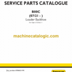 New Holland B80C Loader Backhoe Service Parts Catalogue