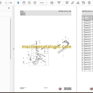 Wacker Neuson WP1540Aw US Vibratory Plate Parts Manual