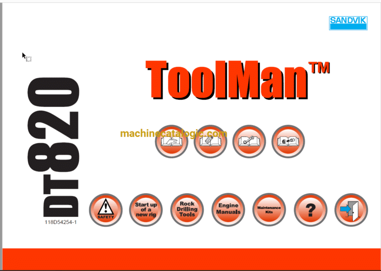Sandvik DT820 Drilling Rig Full Documents (Service, Operator, Maintenance Manual and Parts Catalog) [118D54254]