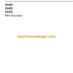 New Holland E58D, E60D, E65D Mini Excavator Operators Manual