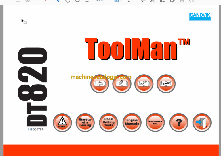 Sandvik DT820 Drilling Rig Full Documents (Service, Operator, Maintenance Manual and Parts Catalog) [118D55787]aSandvik DT820 Drilling Rig Full Documents (Service, Operator, Maintenance Manual and Parts Catalog) [118D55787]