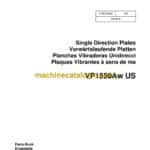 Wacker Neuson VP1550Aw US Single Direction Plates Parts Manual