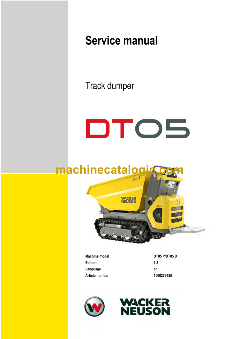 Wacker Neuson DT05 Track Dumper Service Manual
