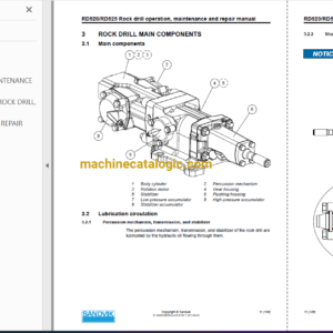 Sandvik DT721 Drilling Rig Full Documents (Service, Operator, Maintenance Manual and Parts Catalog) [118D51796]