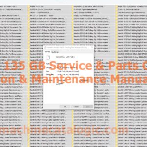 Sandvik 135 GB Service & Parts Catalog, Operation & Maintenance Manual PDF