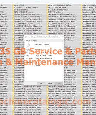 Sandvik 135 GB Service & Parts Catalog, Operation & Maintenance Manual PDF